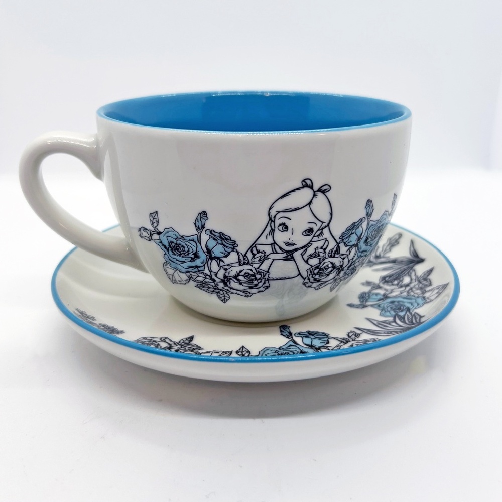 Disney Alice in Wonderland Floral Teacup and Saucer Set